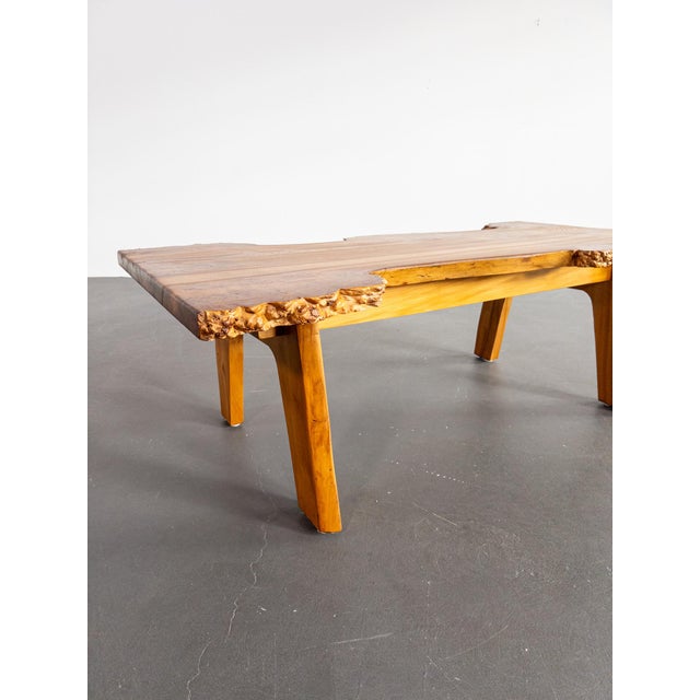 Brown Sculptural Burl Wood Coffee Table by Söwe Konst, Sweden, 1970s For Sale - Image 8 of 13