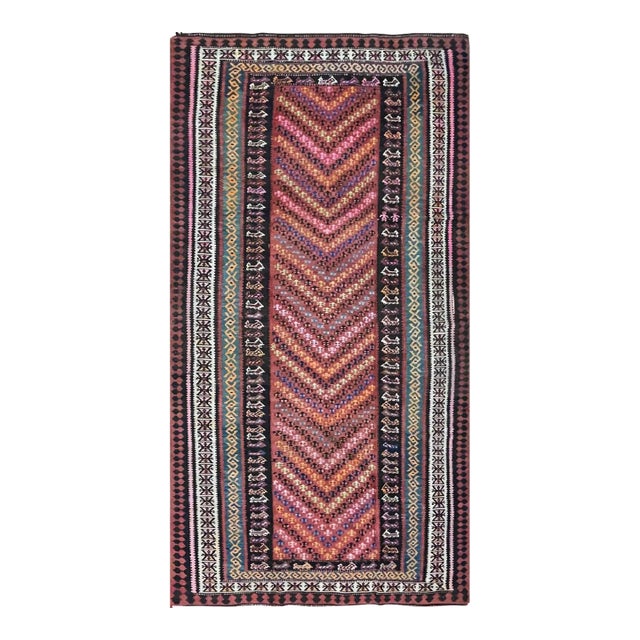 Antique Turkish Kilim Flat Weave, C-1900's For Sale