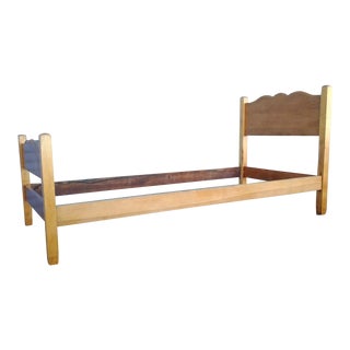 Vintage 1930’s Maple Twin Bedframe For Sale