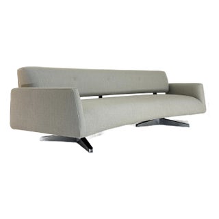 Mid 20th Century Vladimir Kagan Rare 4 Seater Curved Floating Sofa For Sale