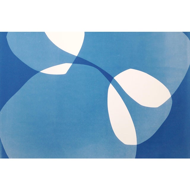 Blue 2026, Organic Floating Shapes in Blue Tones, Handmade Monotype Diptych, Our Subtle Differences, Cyanotype on Paper For Sale - Image 8 of 10