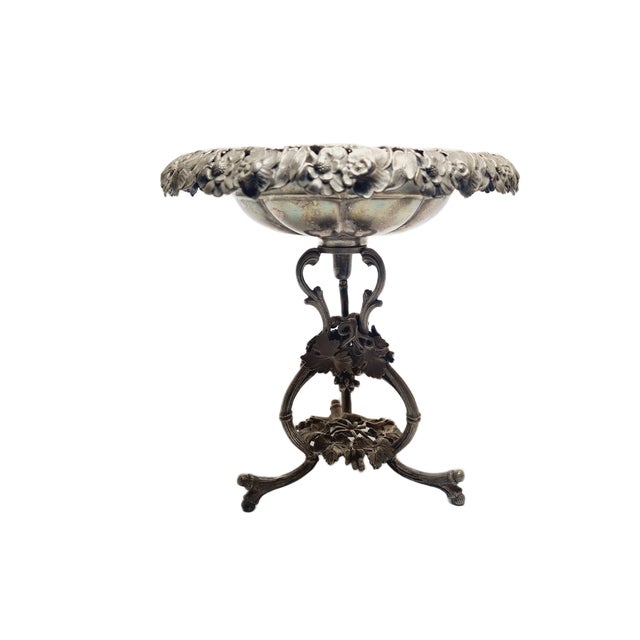 Biedermeier Figurative Bowl on Stand from Fraget, 1890s, in Very Good conditions. Designed before 1890 This piece has an...