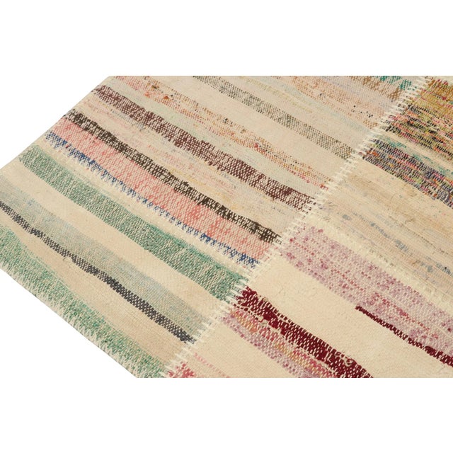 2010s Rug & Kilim’s Patchwork Kilim Runner in Polychromatic Stripes For Sale - Image 5 of 7