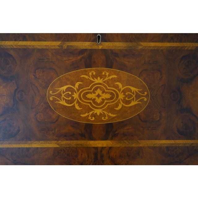 Vintage George I Inlaid Walnut Secretary Desk Bookcase For Sale - Image 15 of 18