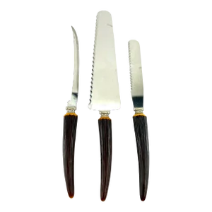 Vintage 1960's Mid Century Serving Set- 3 Pieces