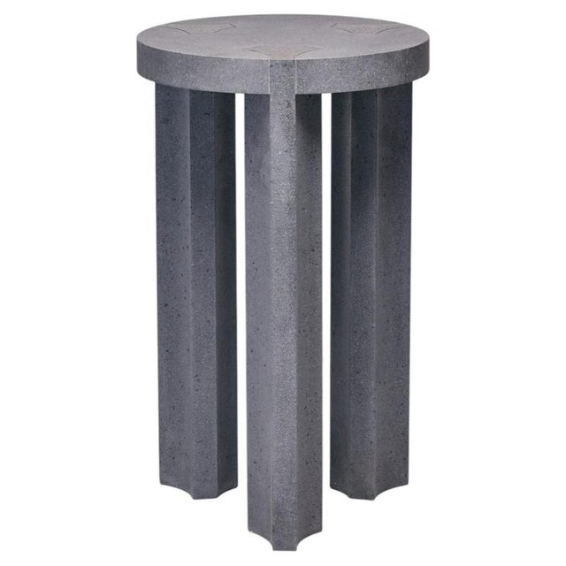 Gold Basaltina Marble Carrara Tall Side Table by Reda Amalou Design For Sale - Image 8 of 8