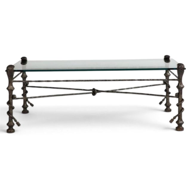 Black Elevate Your Space With a Rare Coffee Table by Legendary Diego Giacometti 1970s For Sale - Image 8 of 12