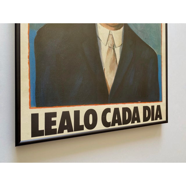 Reinhard Gade " Diario 16 : Alternativa De Prensa Democratica " Vintage 1979 Surrealist Lithograph Print Framed Spain Democracy Political Poster For Sale - Image 9 of 14