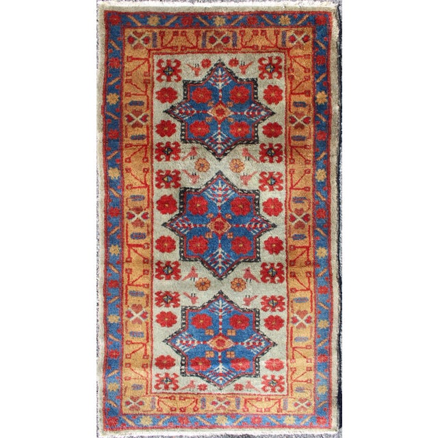 Textile Keivan Woven Arts, Tu-Mev-3350, Vintage Mid-Century Turkish Rug - 2′4″ × 4′5″ For Sale - Image 7 of 7