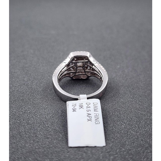 Early 21st Century 3.50 Ct Diamond Cluster Ring, Size 7 For Sale - Image 5 of 9