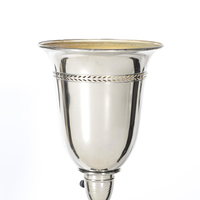Classical Hollywood Regency Silvered Bronze Torchiere For Sale - Image 10 of 18