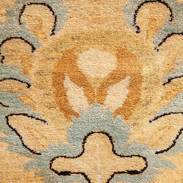 Traditional Mogul Collection Hand-Knotted Area Rug - Ivory 10' 2" x 13' 9" For Sale - Image 3 of 4