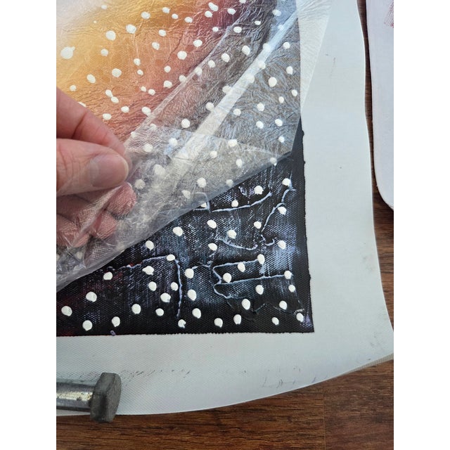 African Tribal Sun Dance Hand Painted Pentaptych on Canvas For Sale - Image 10 of 10