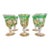 Vintage Vietri Hand-Painted Festive Glass Goblets - Set of Six For Sale