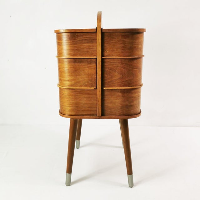 Mid-Century Teak Sewing Organizer, 1960s For Sale - Image 4 of 15