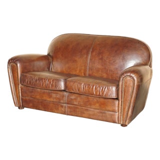 Vintage Earle Chesterfield Sofa in Brown Leather from Halo For Sale