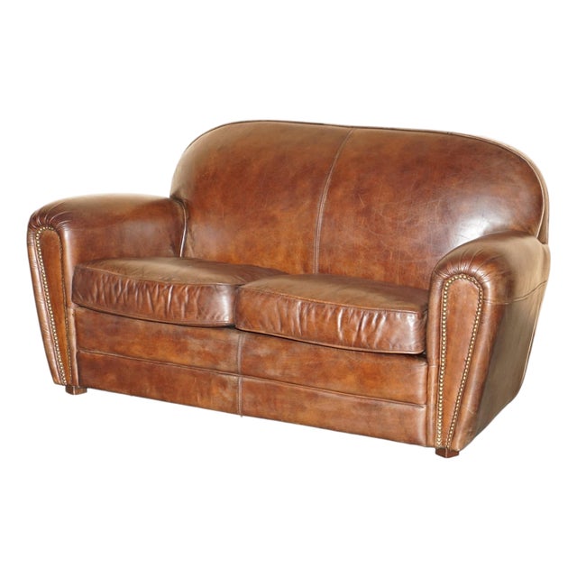 Vintage Earle Chesterfield Sofa in Brown Leather from Halo For Sale