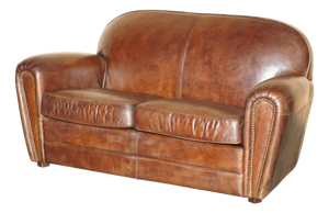 Vintage Earle Chesterfield Sofa in Brown Leather from Halo