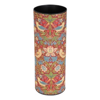 Strawberry Thief Red Tapestry Umbrella Stand For Sale