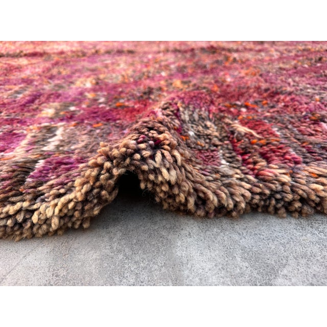 1980s Purple Moroccan Plush Rug - 6'4" X 9'6" Ft For Sale - Image 4 of 10