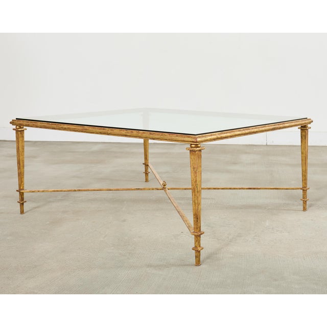 Maison Jansen Maison Jansen Style Gilt Iron Cocktail Coffee Table For Sale - Image 4 of 15