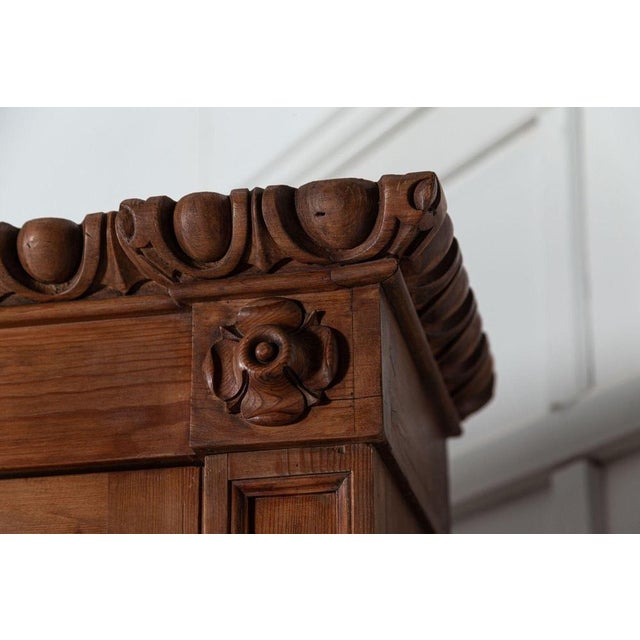 19th Century English Pine Arched Glazed Bookcase, 1870s For Sale - Image 10 of 14