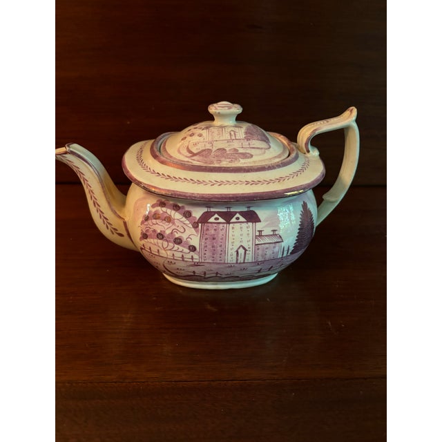 English Circa 1830 Pink Luster-Wear Teapot For Sale - Image 3 of 5