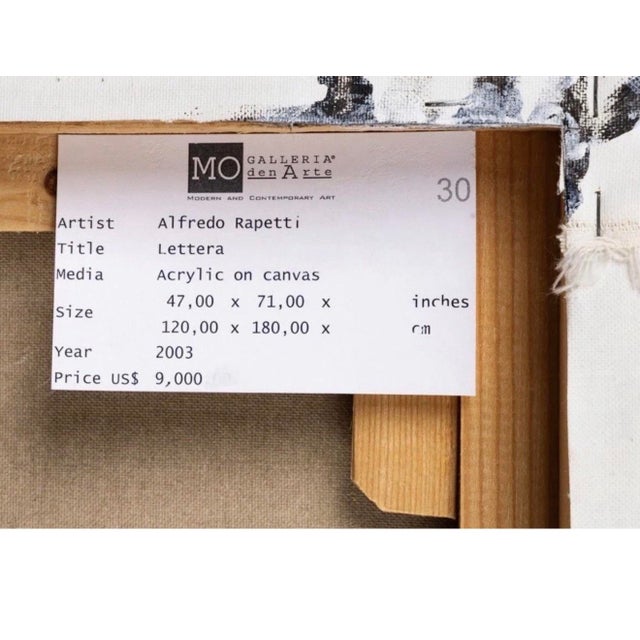 Alfredo Rapetti Mogol Lettera 2003 Listed Artist 47x71 For Sale - Image 4 of 4