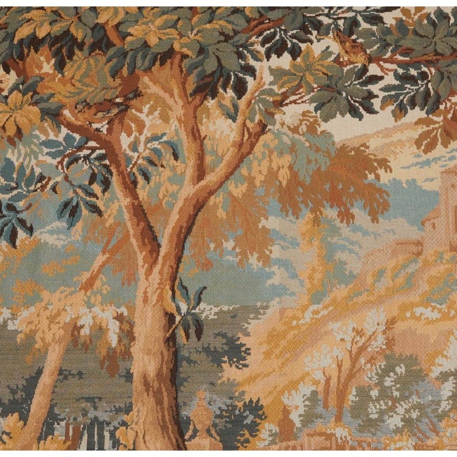 Mid 20th Century Vintage French Aubusson Verdure Tapestry by Point Genre Gobelins For Sale - Image 5 of 6