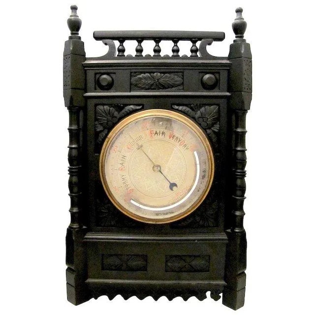 Ebonized Wooden Barometer For Sale - Image 13 of 13