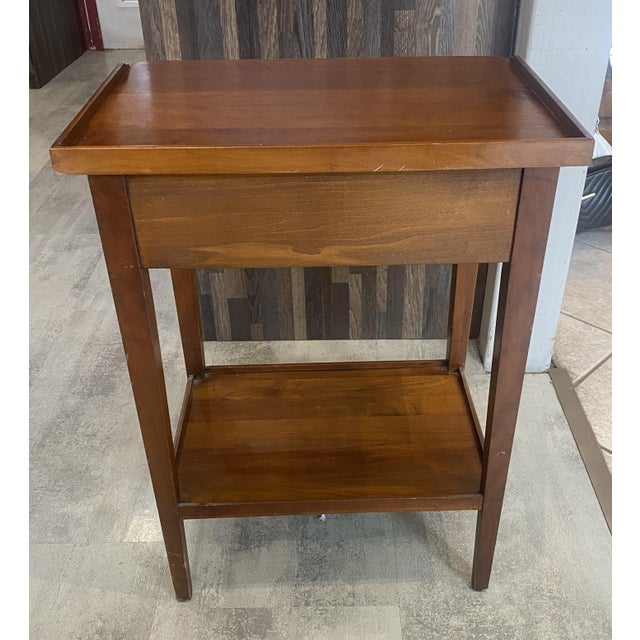 Vintage Side Table in Cherry Wood, 1950s For Sale - Image 12 of 18