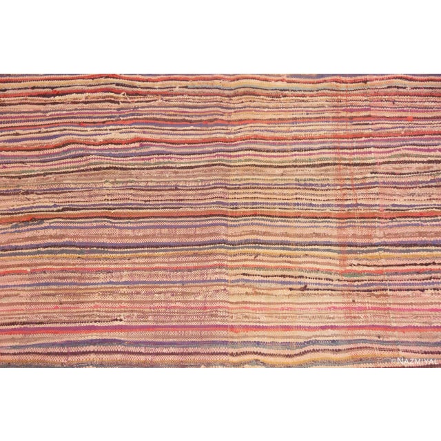 Nazmiyal Collection Vintage Moroccan Striped Kilim Rug For Sale In New York - Image 6 of 8