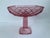 Vintage l.e. Smith Pink “Rose & Trellis” Glass Pedestal Candy Dish / Compote For Sale - Image 4 of 11