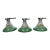 Vintage Crouse-Hinds Green Porcelain Enamel Explosion-Proof Industrial Pendant Lights, Circa 1950s - Set of Three For Sale