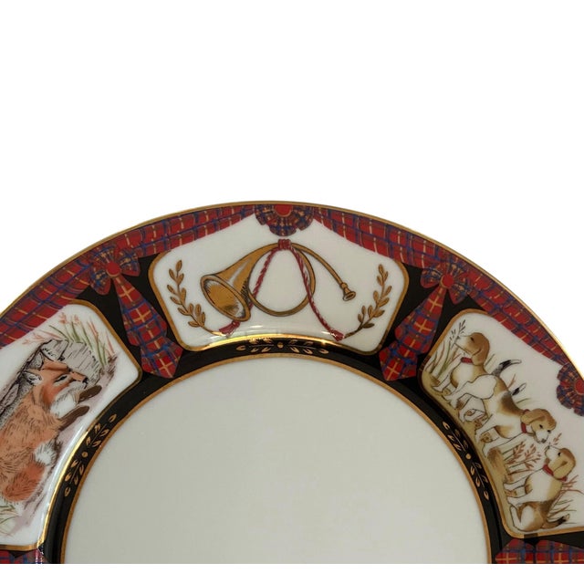 1990s The Bombay Company Royal Equestrian Dinner Plates, Set of 4 For Sale In Los Angeles - Image 6 of 12