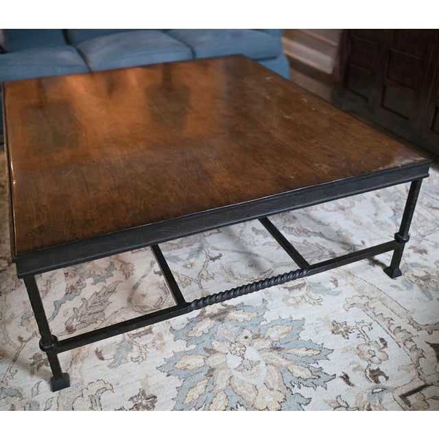 Wood Paul Ferrante Walnut Coffee Table For Sale - Image 7 of 7