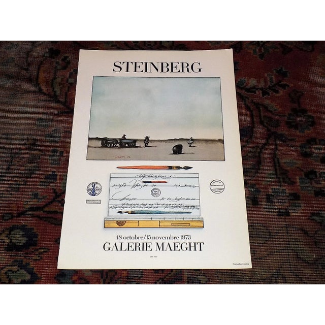 Saul Steinberg Vintage Saul Steinberg 20th Century Poster Lithograph For Sale - Image 4 of 4