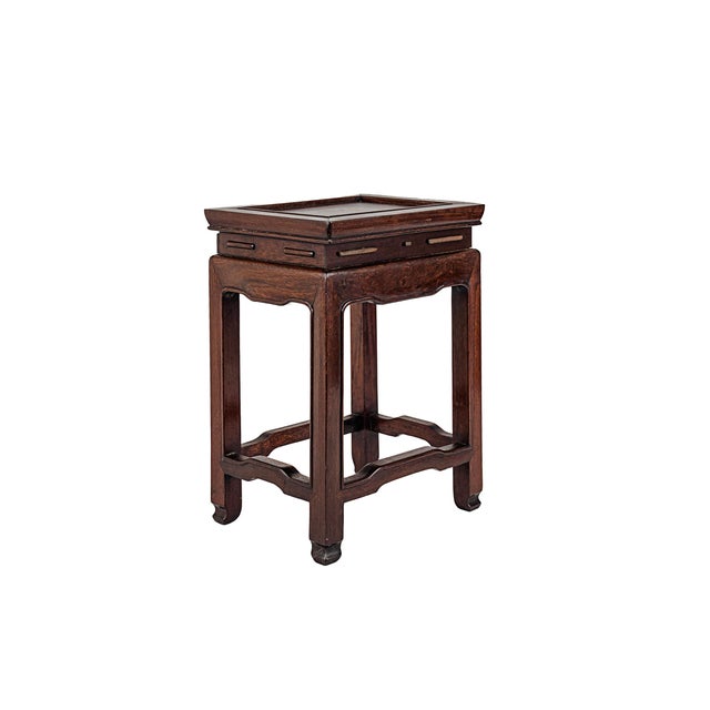Antique Chinese Rosewood Nesting Tables With Traditional Horse Hoof Feet For Sale - Image 10 of 14