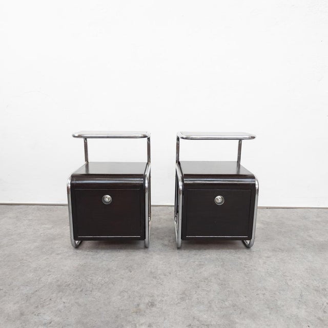 Bauhaus Nightstands from Mücke Melder, 1930s, Set of 2 For Sale - Image 12 of 18