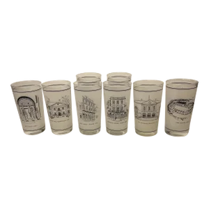 Charleston Historic Places Drinking Glasses- Set of 8