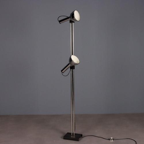 Chromed Metal Floor Lamp For Sale - Image 4 of 11