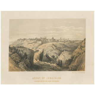 After David Roberts, Jerusalem View from the Road to Bethany, 1862, Print For Sale