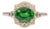 1.8Ct Tsavorite Garnet Ring With Earth-Mined Diamond Accents: Solid 14k Gold, Size 6.75 For Sale