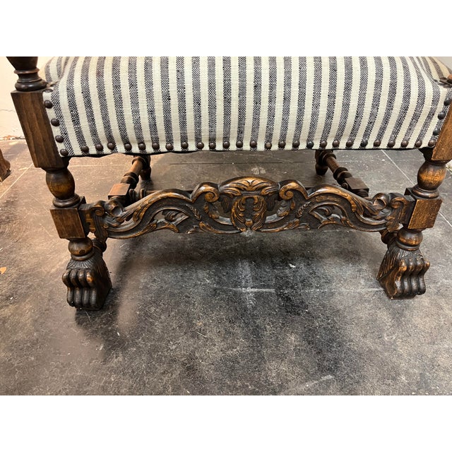 White Pair 19th Century Louis XIII Armchairs For Sale - Image 8 of 8