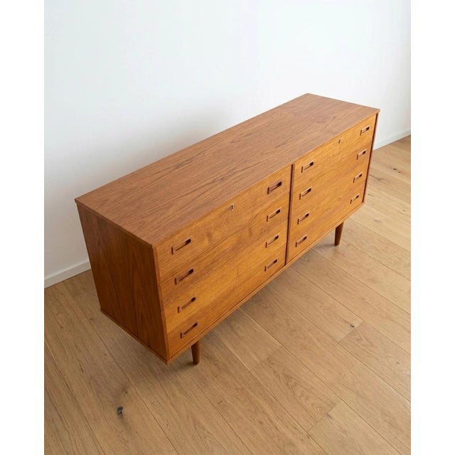 1950s Vintage Danish Teak Sideboard with Drawers, 1950s For Sale - Image 5 of 6