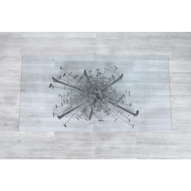 Vintage Sculptural "Starburst" Bronze Coffee Table by Daniel Gluck For Sale - Image 13 of 13
