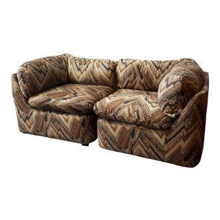Milo Baughman for Directional Loveseat Sectional For Sale