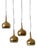 Mid-Century Modern Brass Pendant Lamps attributed to Hans-Agne Jakobsson, Sweden, 1960s, Set of 4 For Sale