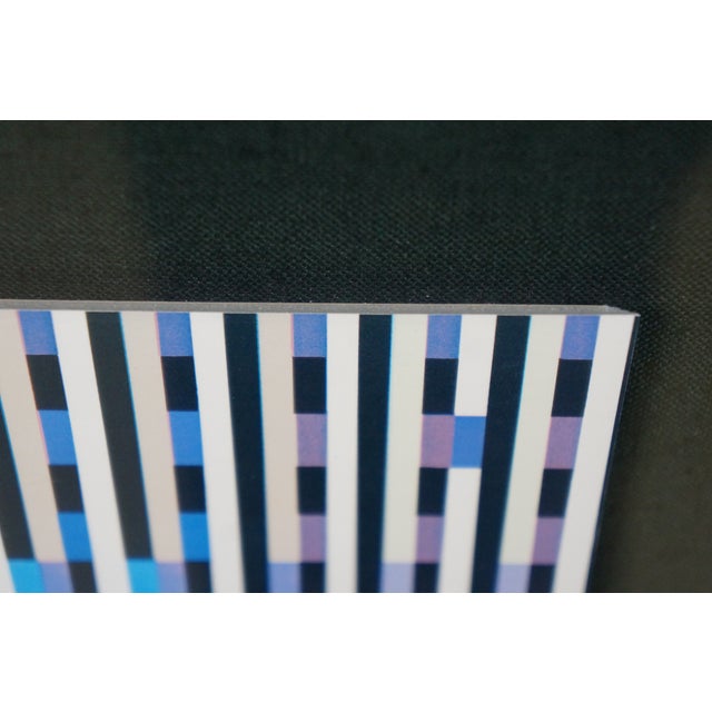 Mid 20th Century Yaacov Agam Abstract Kinetic Art Triptych Agamograph Yardlong Print 47" For Sale - Image 9 of 10