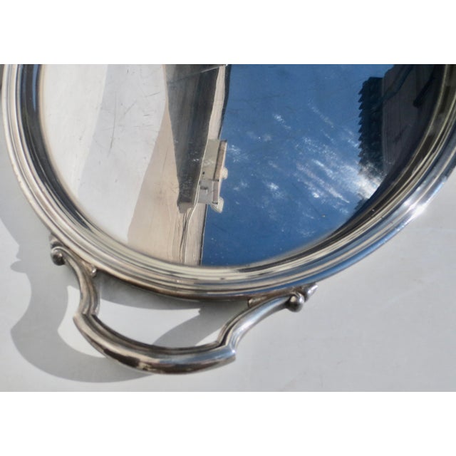 Late 20th Century Tiffany & Co. Large Silver Plated Two-Handle Serving Tray For Sale - Image 5 of 9
